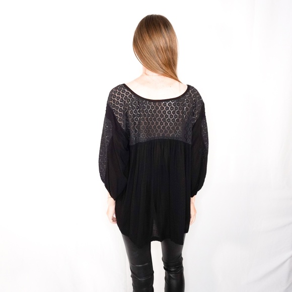 FREE PEOPLE Contrast Illusion Embroidered Blouse - Picture 4 of 8